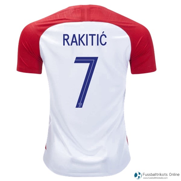 Kroatien Trikot Heim Rakitic 2018 Rote Fussballtrikots Günstig